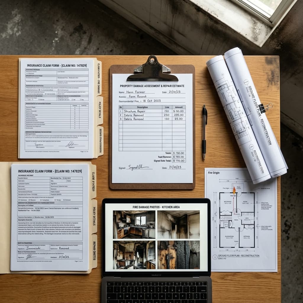 Assessing fire damage structural repair